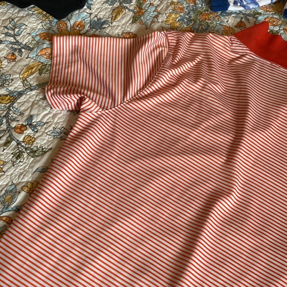 Mens Clemson orange and white stripped Nike golf polo - Picture 7 of 8